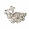 Light luxury full of diamonds, flowers, feathers, starry Korean version, high-end ring, femininity, fashion niche, cold wind, ring tide