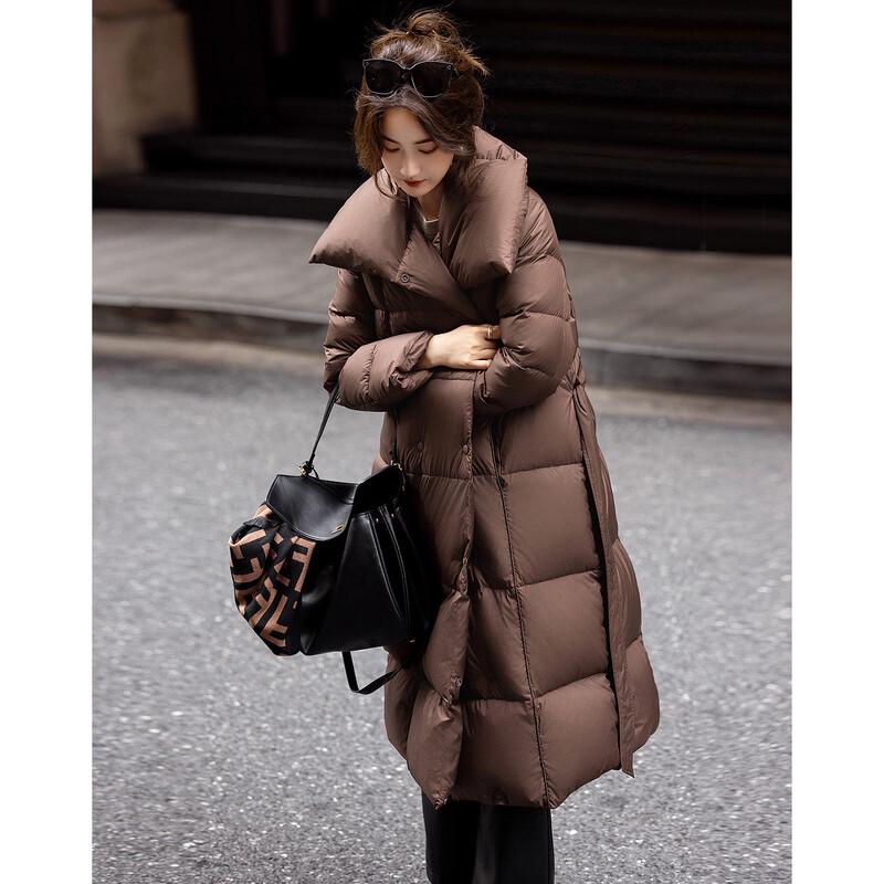 Женский пуховик Demana с большим лацканом, 90% пух утки