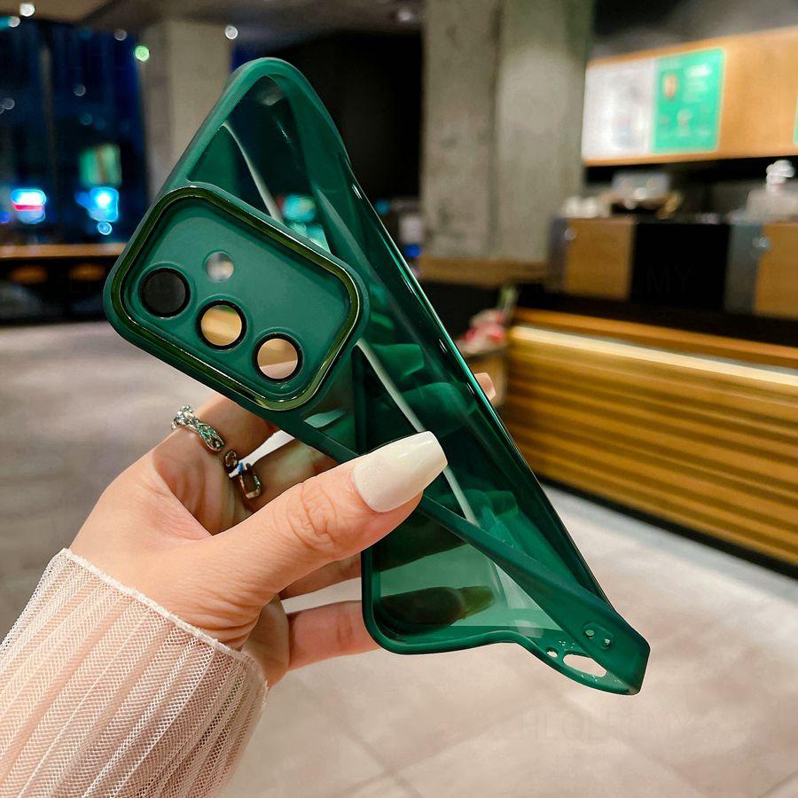 Тонкий прозрачный чехол для телефона Samsung Galaxy с защитой объектива камеры