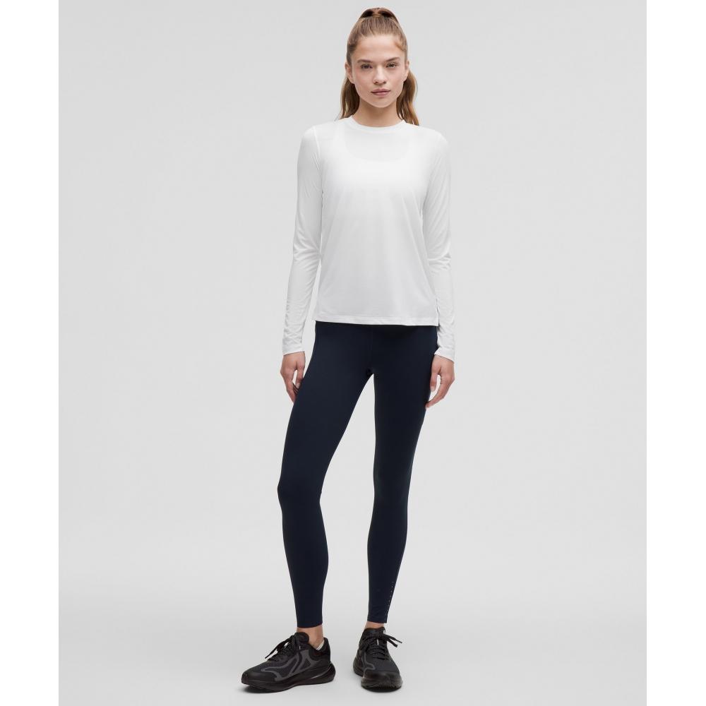 Lululemon Ultralight Hip Length Long Sleeve Shirt White