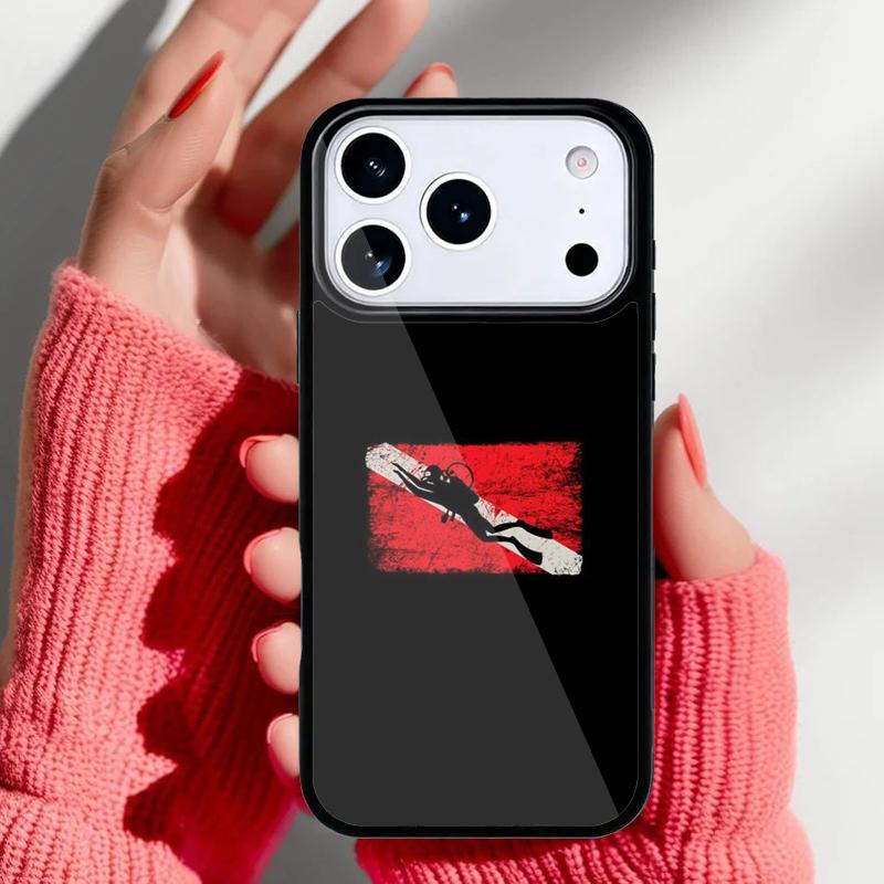 Scuba Diver Diving soft Phone Case for iPhone 17 Air 16e 15 14 13 Pro Max Back Cover for 12 11 Pro Coque