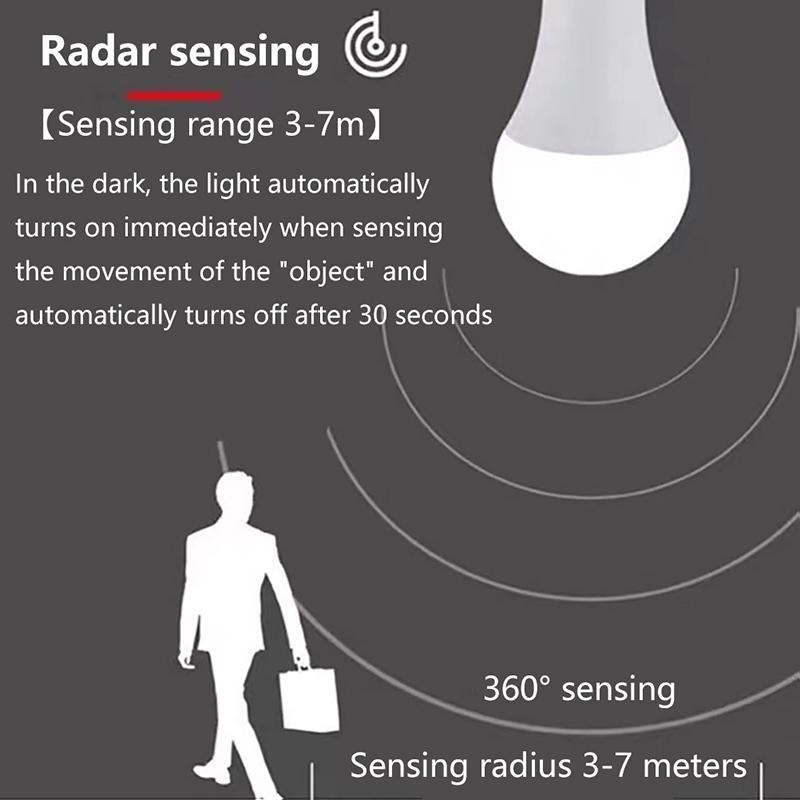 E27 Pir Датчик движения Лампа 5W 9W 15W Светодиодная лампа с ночным светом датчика движения