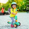2-in-1 Kids Three-Wheeled Scooter with Seat and LED Wheels