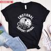 Emotional Support Animal Men's T Shirt Printed Funny Joke Gift 100% Cotton T Top