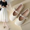 French Temperament Pearl Single Shoes Women 2025 Spring and Autumn New Low Heel Thick Gentle with Skirt Mary Jane Single Shoes