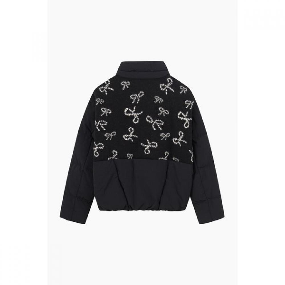 Benetton Белый вязаный пуховый джемпер с белой лентой Bapdf2611