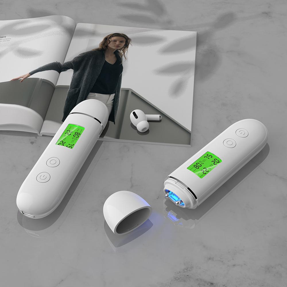 Портативный ЖК-цифровой тестер влажности воды и масла, флуоресцентный агент, анализатор кожи, детектор, инструмент для ухода за лицом