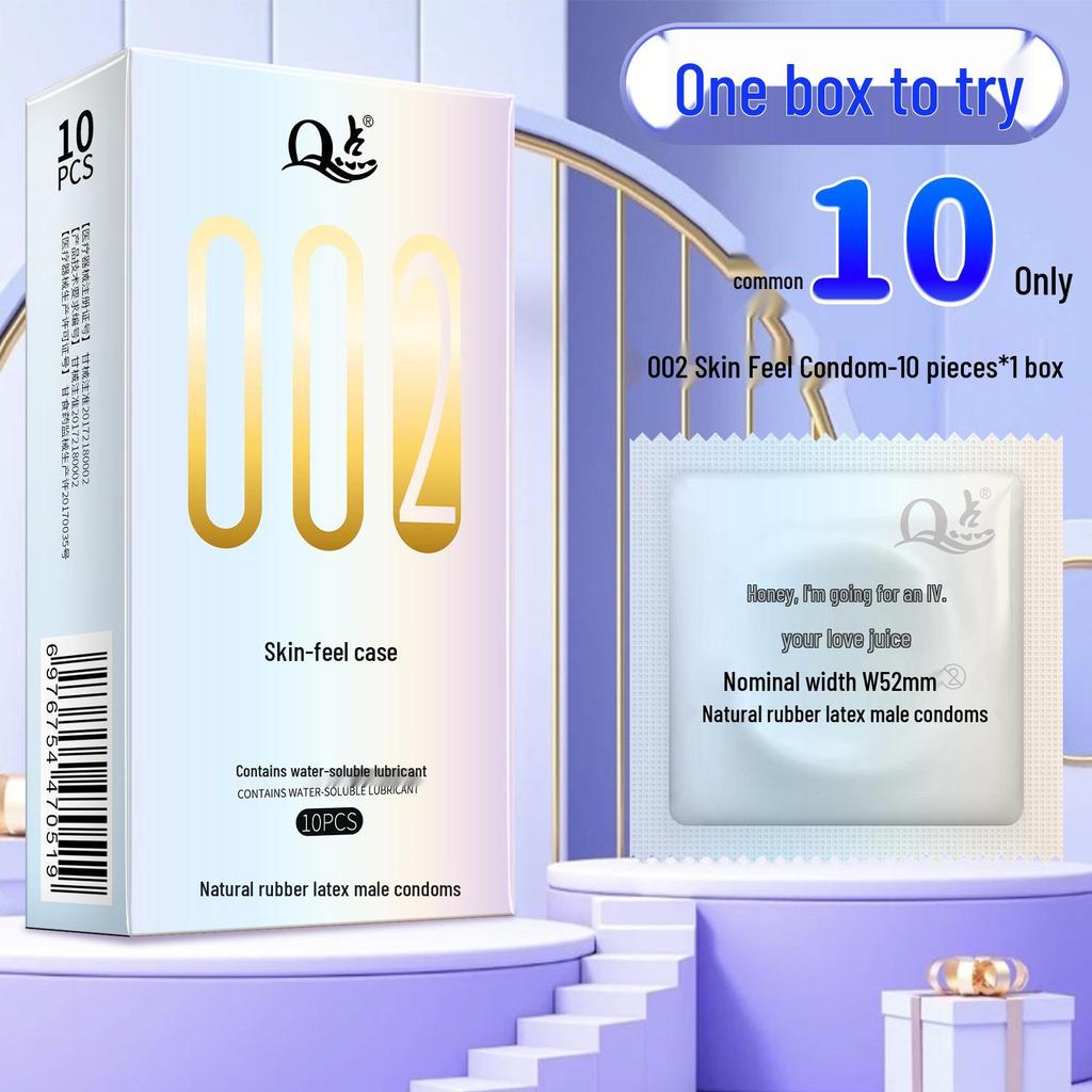 Q-Point Ultra-Thin 001 Long-Lasting Pleasure Delay Condoms with Hyaluronic Acid