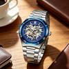 New Fashion Men Automatic Mechanical Watch Waterproof Sports Stainless Steel Skeleton Watches for Man reloj hombre