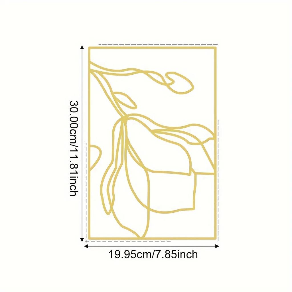 Металлические настенные украшения Большие золотые декоративные рамки Элегантные цветочные произведения искусства, стильный металлический настенный декор Идеально подходит для уникального украшения стен