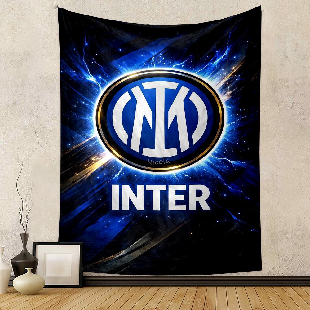 Inter Milan Logo Themed Patterned tapestry for bedroom and living room home decor