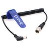 Eonvic DC Hirose 4-Pin Male Plug Power Coiled Cable for Sound Devices, Zaxcomn Zoom F4, F8, Straight HR 4-Pin, HR4pin-DcTTC (Straight HR 4-Pin)