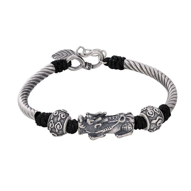 Ожерелье из стерлингового серебра 925 пробы, ручная работа, квадратный кулон из тайского серебра, плетеная цепочка на шею, ювелирные изделия из чистого серебра