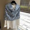 Cotton And Linen Feel Cape Sunscreen Shawl Exotic Ethnic Style Hanging Beard Soft Printing Large Silk Scarf Broken Large Flower Scarf