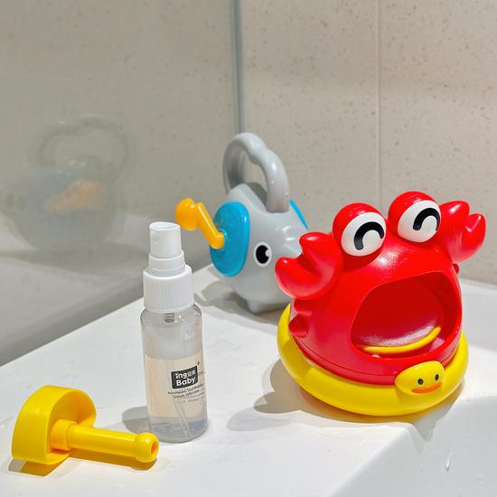Law&J KC Certified Same-day Delivery Infant Bubble Toy Crab Shark Bath Play Water Play, Korean Bath Toys