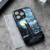 Чехол для телефона с масляной живописью для iPhone 17 Pro Max 14 Pro 15 12 11 13 Mini X XR XS 16 Plus SE Стеклянная крышка