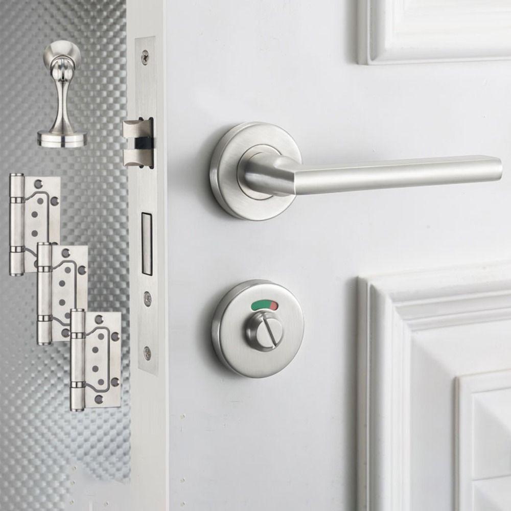 Black Color Indicator Door Lock Nylon Plastic Bathroom Bolt Public Toilet Lock  Office