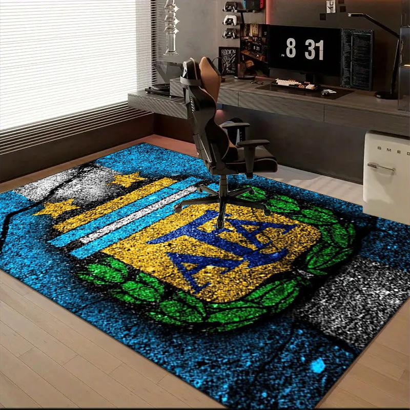 Argentina Football club Printed Office Carpet Chair Cushion  Entryway Rug, Rugs for Living Room, Bedroom Christmas gifts
