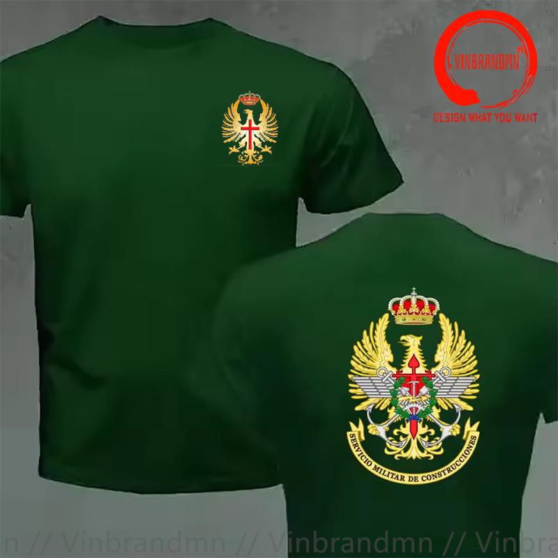 Emblem Of The Spanish Armed Forces Military Construction Service T Shirt Unisex Fashion Trendy Casual Clothing Stylish Tops