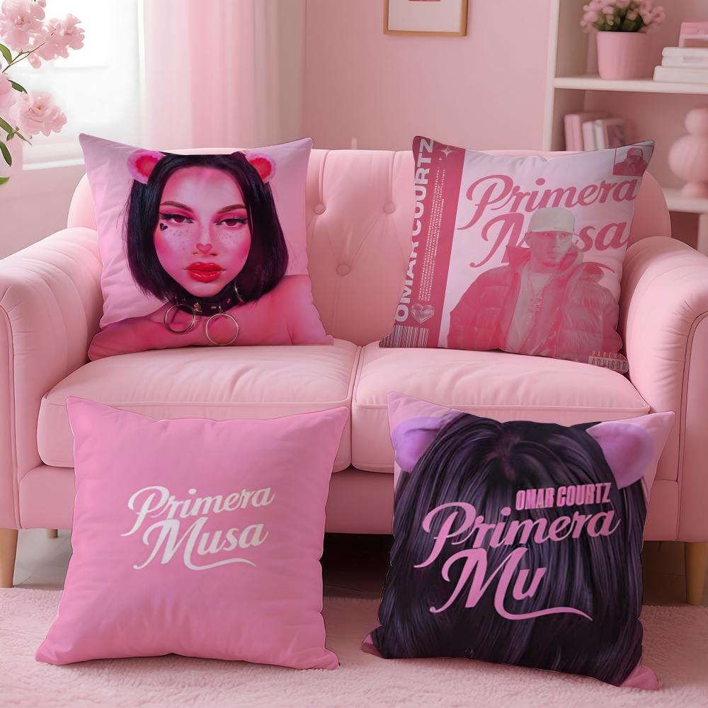 OOmar Courtz Album PRIMERA MUSA Cushion Cover Pillow Case Soft Friendly Fabric Concealed Zipper