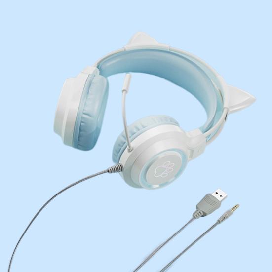 Проводные наушники с объемным звуком на 360 градусов, шумоподавлением и микрофоном, RGB-подсветка, проводная гарнитура, игровые принадлежности