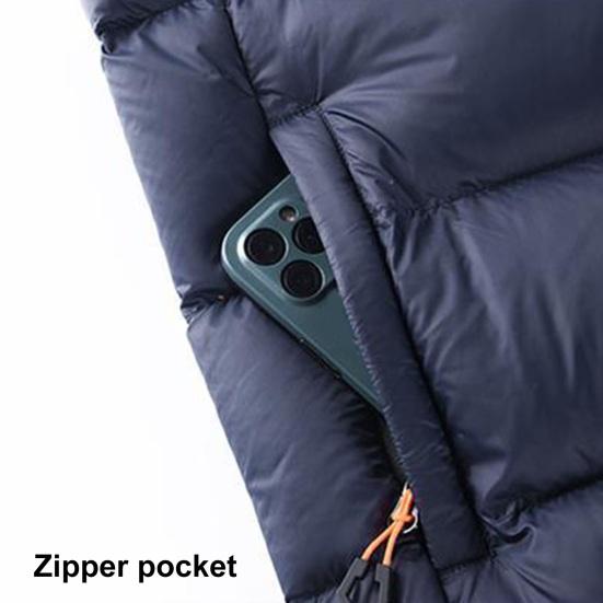 Men Winter Cotton Vest Padded Thick Warm Sleeveless Hooded Loose Drawstring Pockets Zipper Closure Windproof Soft Warm Men Solid Color Men Waistcoat