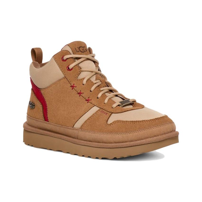 UGG Замшевые повседневные туфли с круглым носком на шнуровке, низкие, мужские кроссовки, коричневые 1144053-CSDCH