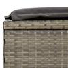 Sun Lounger with Round Canopy Gray 211 x 57 x 140 cm Poly Rattan