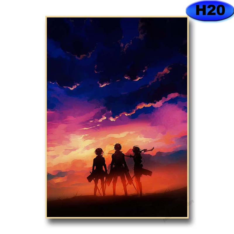 Attack On Titan Season 4 Poster Retro Kraft Paper Posters Prints Anime Decor Home Living Room Bar Art Painting Wall Stickers