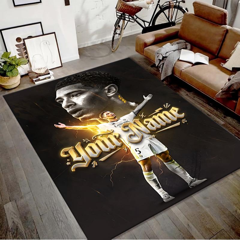 Bellingham Design Area Rug Personalized Name- Non-Slip, Soft & Cozy Floor Mat for Living Room, Office - Indoor/Outdoor Carpet