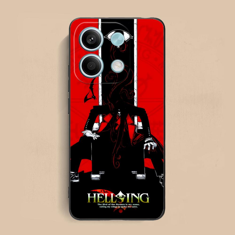 Чехол для телефона Аниме Алукард Hellsing для Xiaomi Redmi Note 14 13 12 11 S Pro Plus 4G 5G Цветной Печатный Чехол Роскошный Чехол Красивый