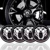 4 X Tiger Head Car Steering Tire Wheel Center Car Sticker Hub Cap Emblem Badge Decals Symbol