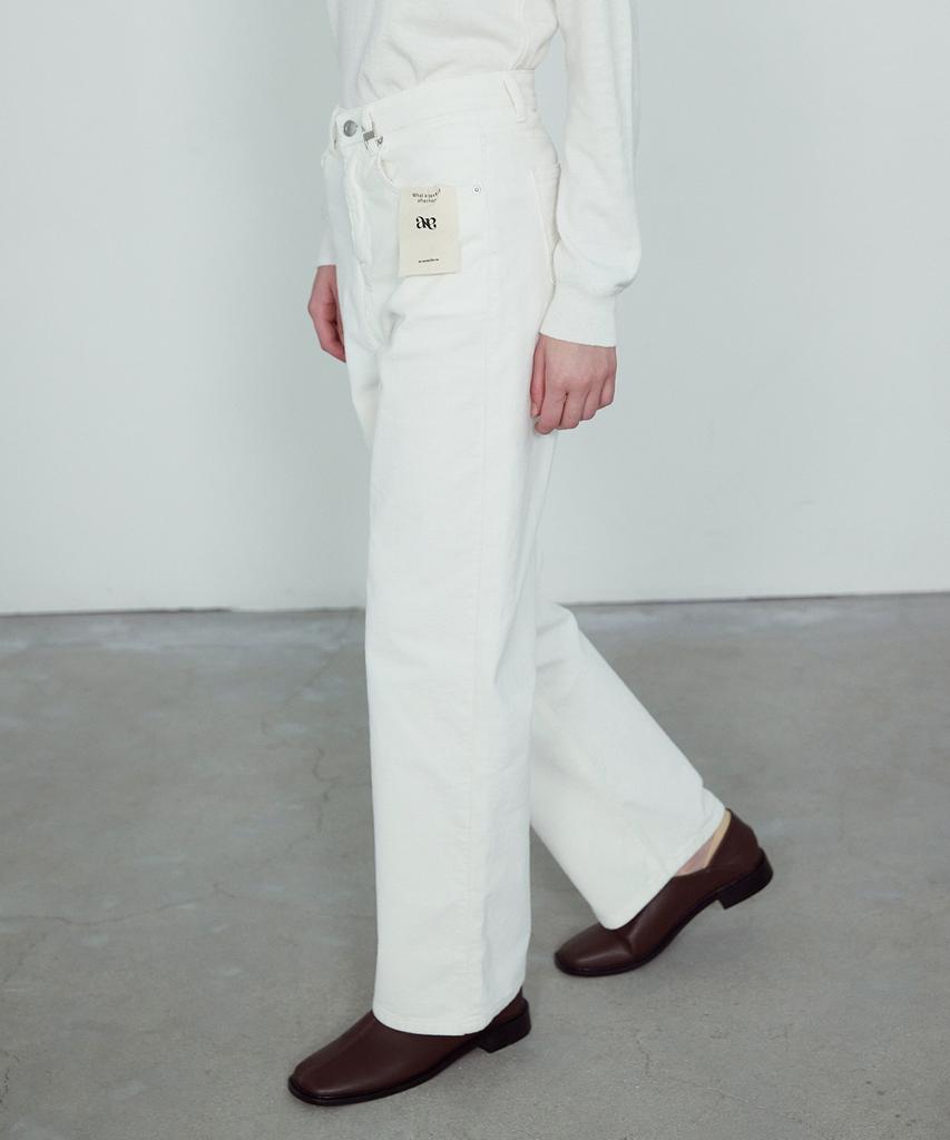 NON AND NON Kma Straight Corduroy Pants_Nfpt5310 (Ivory)