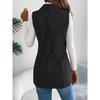 GMXIA Autumn and Winter Casual Single-breasted Suit Collar Corduroy Vest Jacket for Women