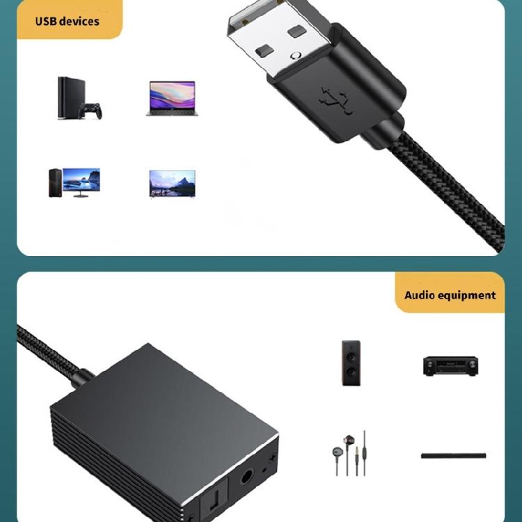 USB Аудио Адаптер для Телевизора Ноутбука к Оптическому Spdif и 3.5мм Аудио Подключению