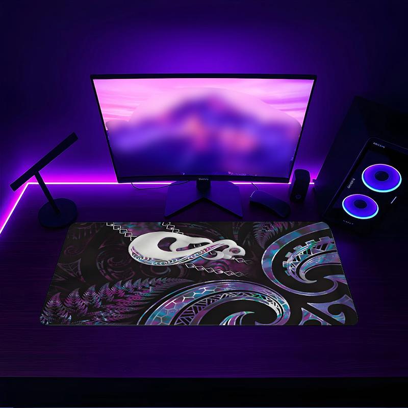 Pāua Mouse pad with a non slip rubber base suitable for home offices and an ideal gift for gamers