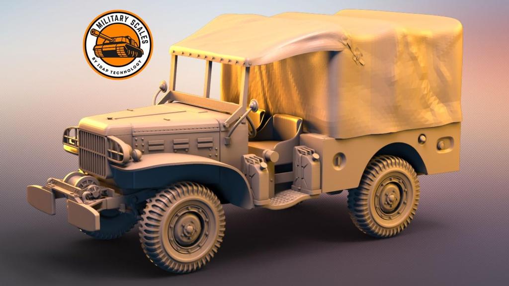 IDAP Technology Масштаб 1/72 Американский малый грузовик Dodge WC51 Набор для 3D-принтера PD72044