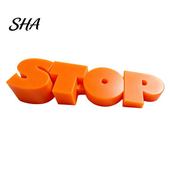 Indoor Door Accessory 3D Printed Stopper for Bottom of Door, STOP Letter Non-Slip Stop Anti Slip Catch Wedge Home Office, Decorative Heavy Duty