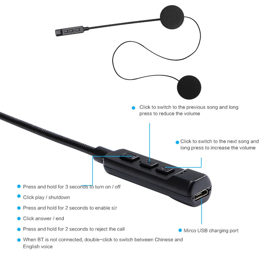 Для Play for Time 8 часов Универсальные Bluetooth-совместимые Наушники для Мотоциклетного Шлема