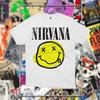 Nirvana Графическая Унисекс Футболка с Круглым Вырезом Хлопковая С Коротким Рукавом Y2K Свободная Уличная Мода Винтажная Мода Модная Футболка