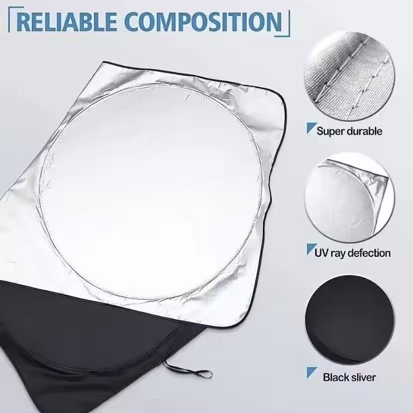 Car Windshield Sun Shade Visor UV Protection Shield For VW GTI Polo Golf Passat Tiguan Arteon Touareg Taigo Caddy Jetta Hub Cap zq0