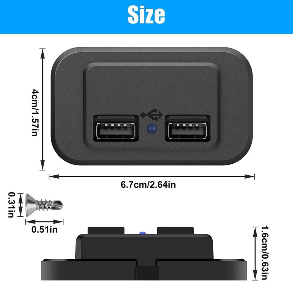 QC3.0 Двойной USB Автомобильный разъем для зарядного устройства USB-адаптер для зарядного устройства 3.1A 12V/24V Автомобильный USB-разветвитель для розетки, адаптер питания для кемпера, грузовика, лодки