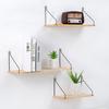 Home Room Wall Hanging Single Board Pots Figurines Storage Rack Shelf Holder