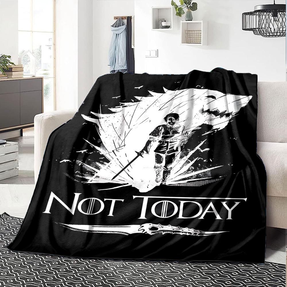 1pc Not Today Throw Blanket Soft Flannel, Cozy All Season Polyester Perfect for Home, Office