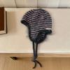 Plush Knitted Hat Korean Style Ear Cap Fashion Earflap Hat  Girls