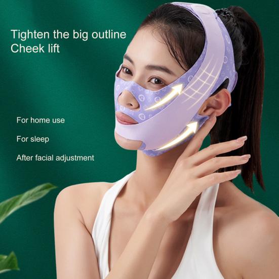 Тонкий пояс для лица, эластичный, высокоэластичный, хорошо фиксирующий, лента для подтяжки лица, удаляющий двойной подбородок, регулируемый бандаж для удаления морщин