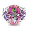 Sanjie Wish Princess Ring: New Style, Inlaid Colorful Zircon, 925 Silver, European & American Inspired Engagement Ring