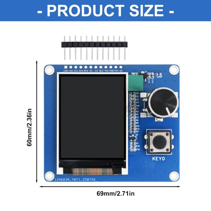 2-дюймовый TFT LCD модуль дисплея с энкодером EC11, интерфейсами IIC SPI для DIY электронных проектов, проектов на ESP32