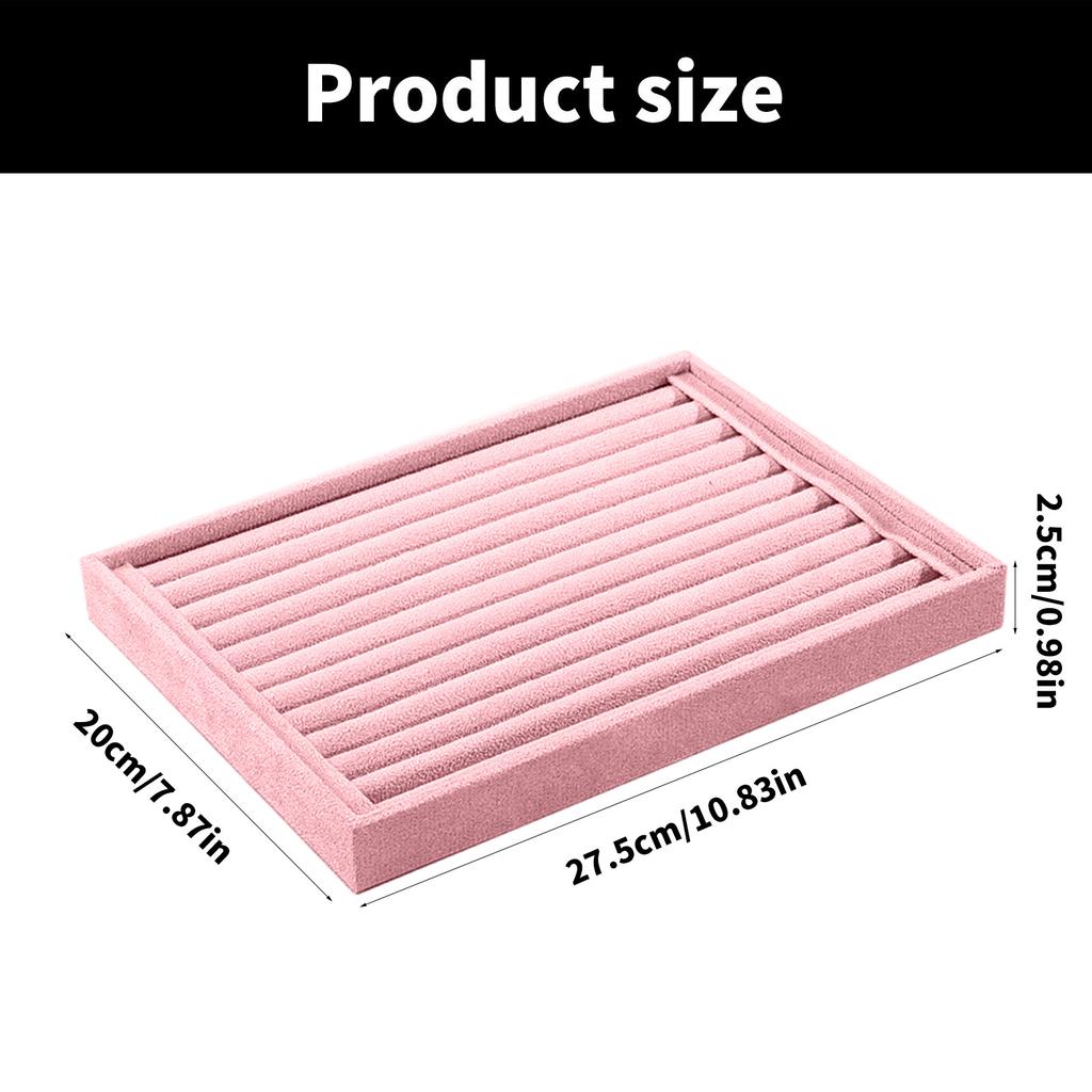 Velvets Jewelry Organizer Earrings Bracelets Necklaces Rings Display Stand Elegant Showcase Tray for Accessories