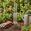 Easy To Read Glass Rain Gauge 2 in1 Mounting Rack Garden Moisture Meter  Fence Mounting